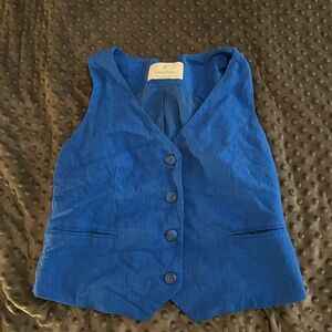 Stradivarius Blue Button-Up Vest